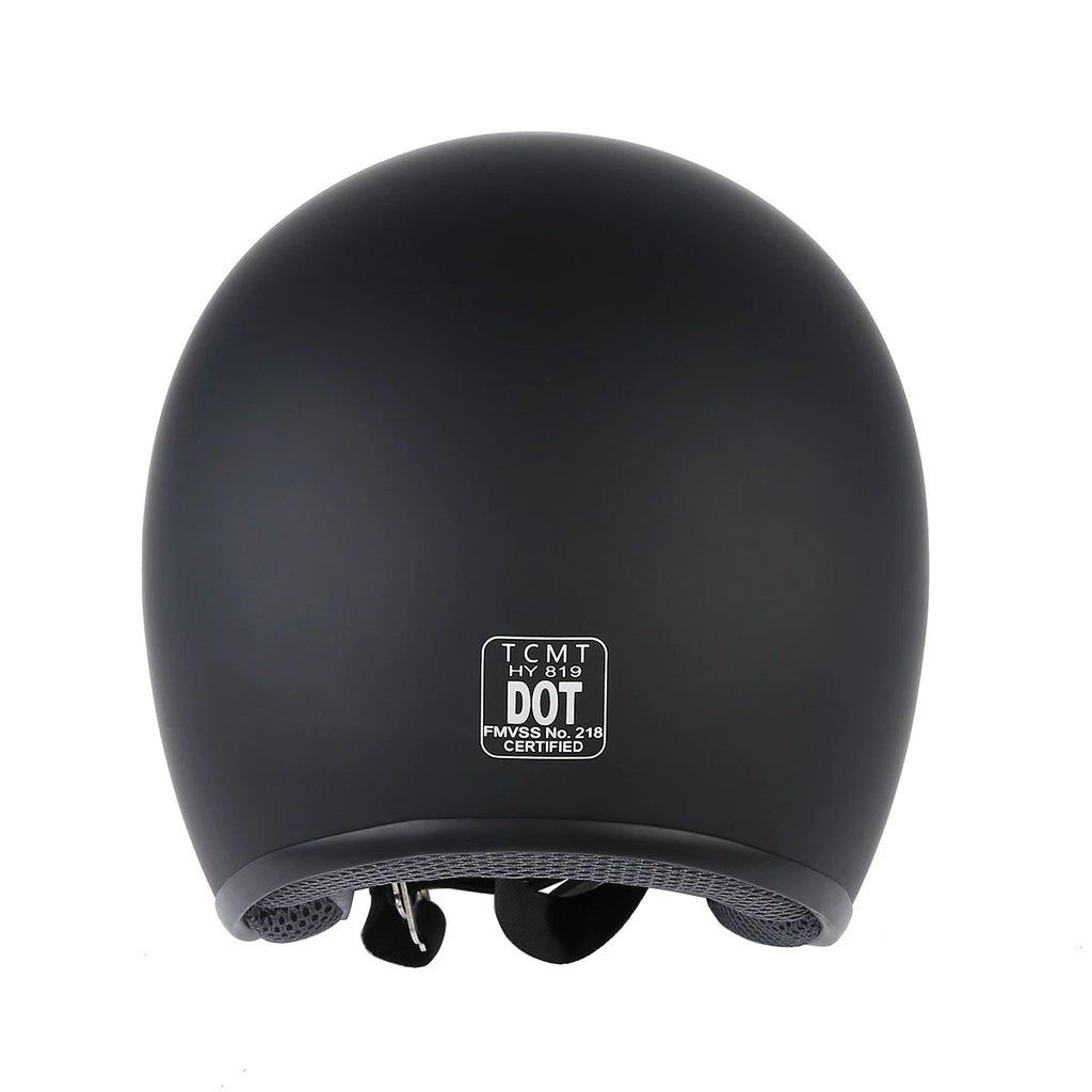 3/4 Open Face ABS Helmet for Motorcycle Scooter (S/M/L/XL) - Matte Black