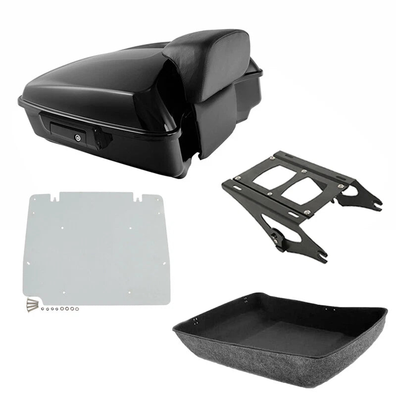 Chopped Trunk Backrest Mount Rack for Harley Touring Road Glide (2014–2026)