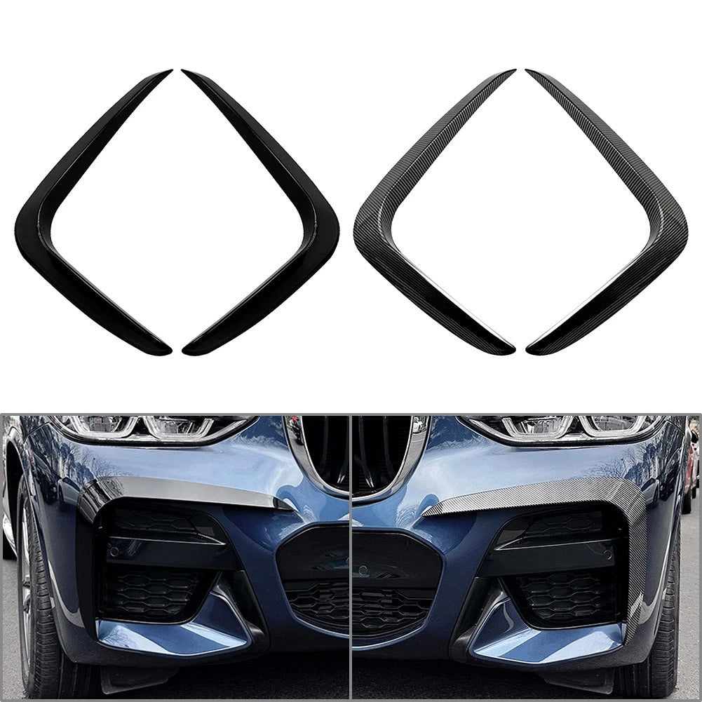 Front Fog Lamp Frame Trim for BMW X3 G01 (2018–2021) Glossy Black