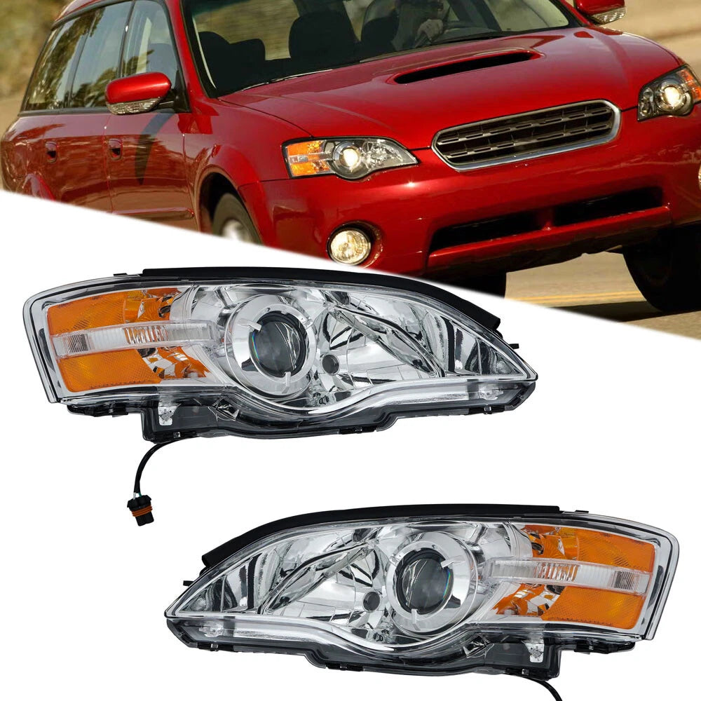 Headlight Set for Subaru Legacy Outback (2006–2007) Driver + Passenger Halogen