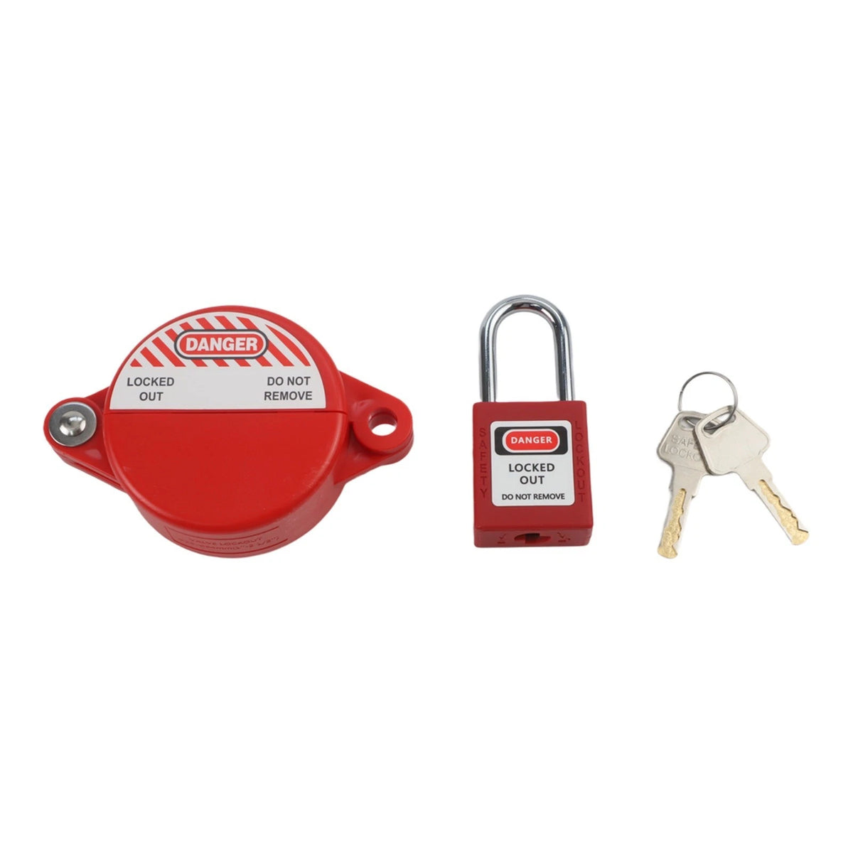 Lockoff Tag Valve Locks for Gas Water with 2 Keys