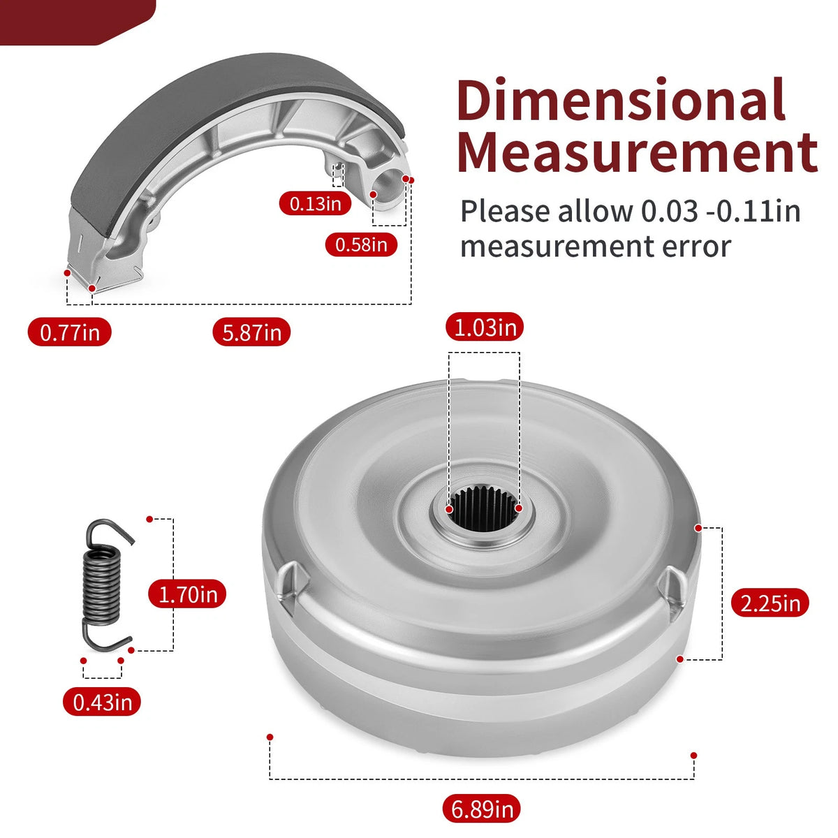 Rear Brake Drum Hub & Shoes Kit for Honda Foreman TRX450FE/FM/S/ES (1998–2004)