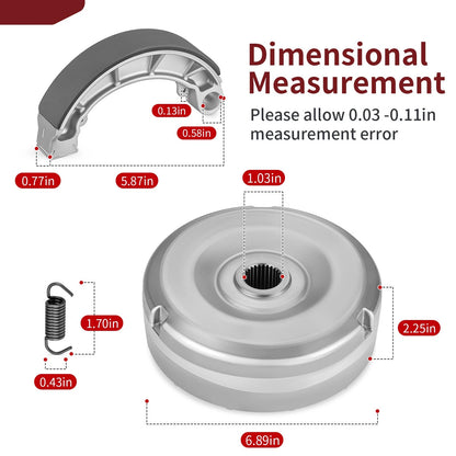 Rear Brake Drum Hub & Shoes Kit for Honda Foreman TRX450FE/FM/S/ES (1998–2004)