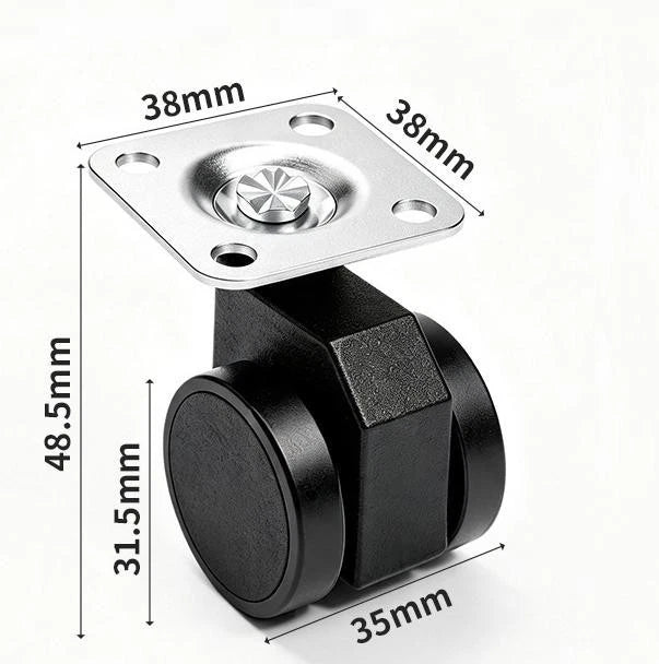 Gravity Lock Caster for Stable Floor Protection