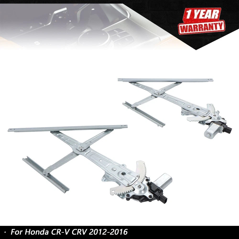 Set of 2 Window Regulators for Honda CR-V (2012–2016) w/ 2 Pin Motor