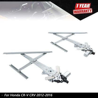 Set of 2 Window Regulators for Honda CR-V (2012–2016) w/ 2 Pin Motor