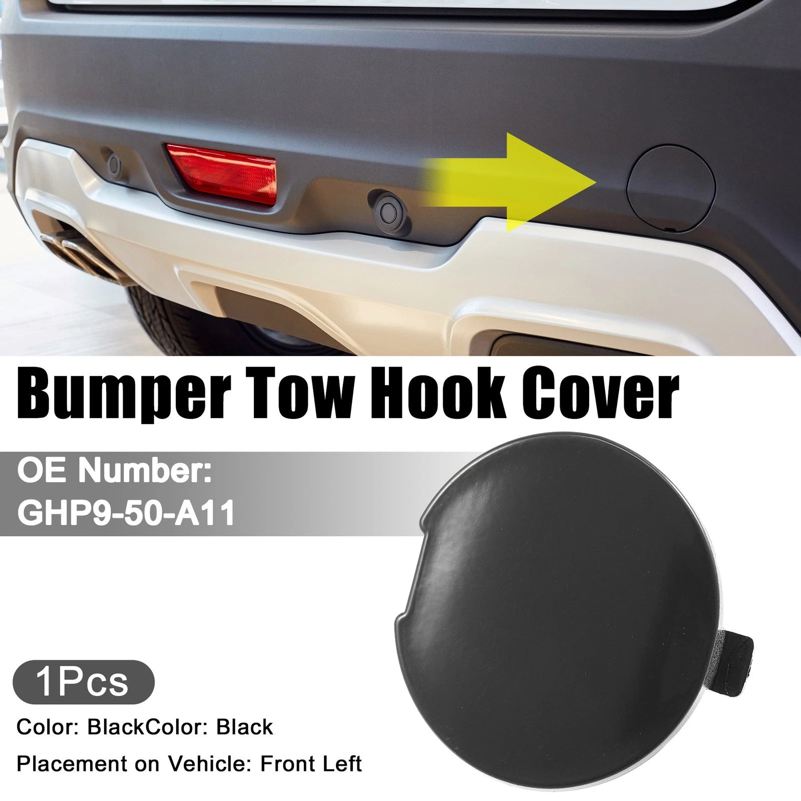 Front Left Bumper Tow Eye Hook Cover Cap Replacement for Mazda 6 (2013–2014)