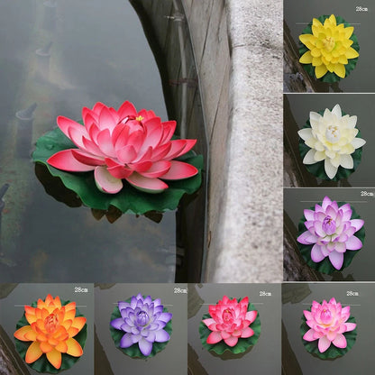 Large Realistic Floating Lotus Flowers for Home Decoration