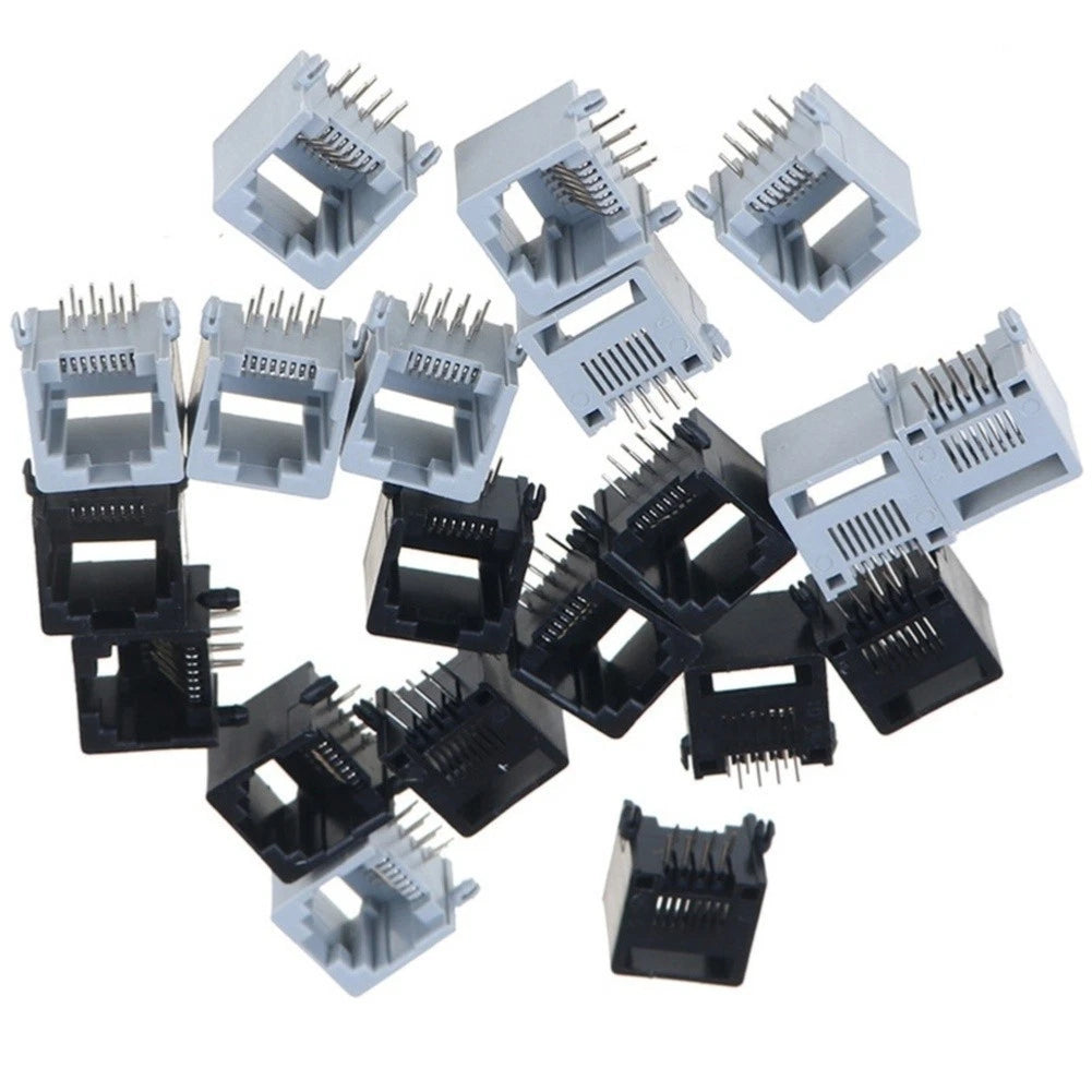 10PCS RJ45 8P8C Female PCB Socket for Ethernet Network Wiring