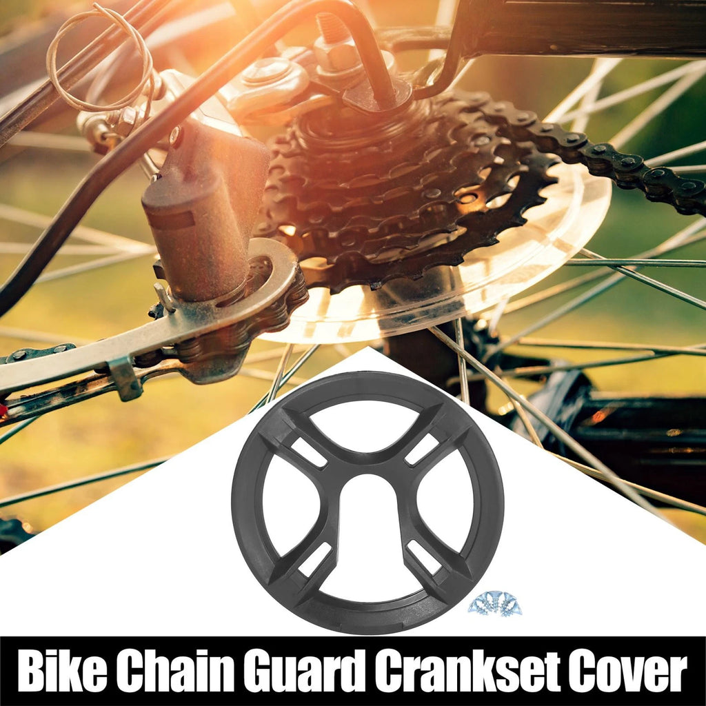Bicycle Crankset Chain Wheel Cover Replacement for Black 42 Teeth (9.7–10.7cm)