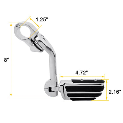 Adjustable 1-1/4" Highway Foot Pegs for Harley Touring Street Glide