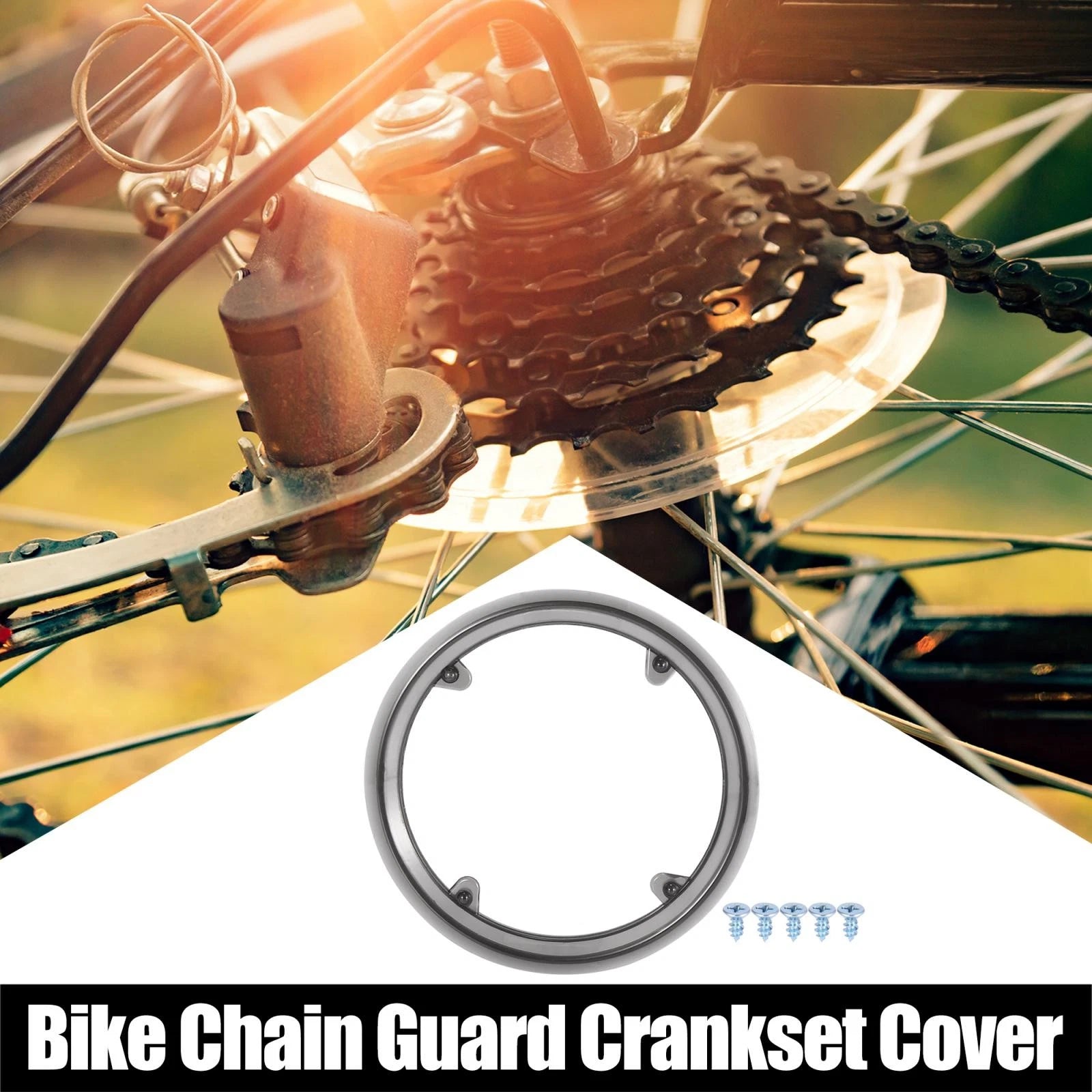 Bicycle Crankset Chain Wheel Cover Replacement for Brown 42T (9.7–10.7cm)