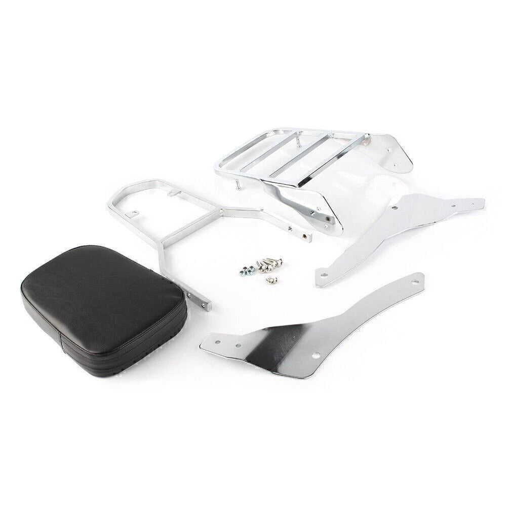 Passenger Backrest Sissy Bar w/ Luggage Rack for Yamaha Vstar 400 (1998–2014)