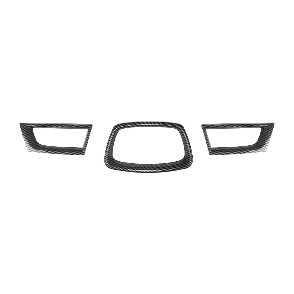 Set of 2 Carbon Look Front Bumper Grilles for Subaru Impreza WRX STI (2006–2007)