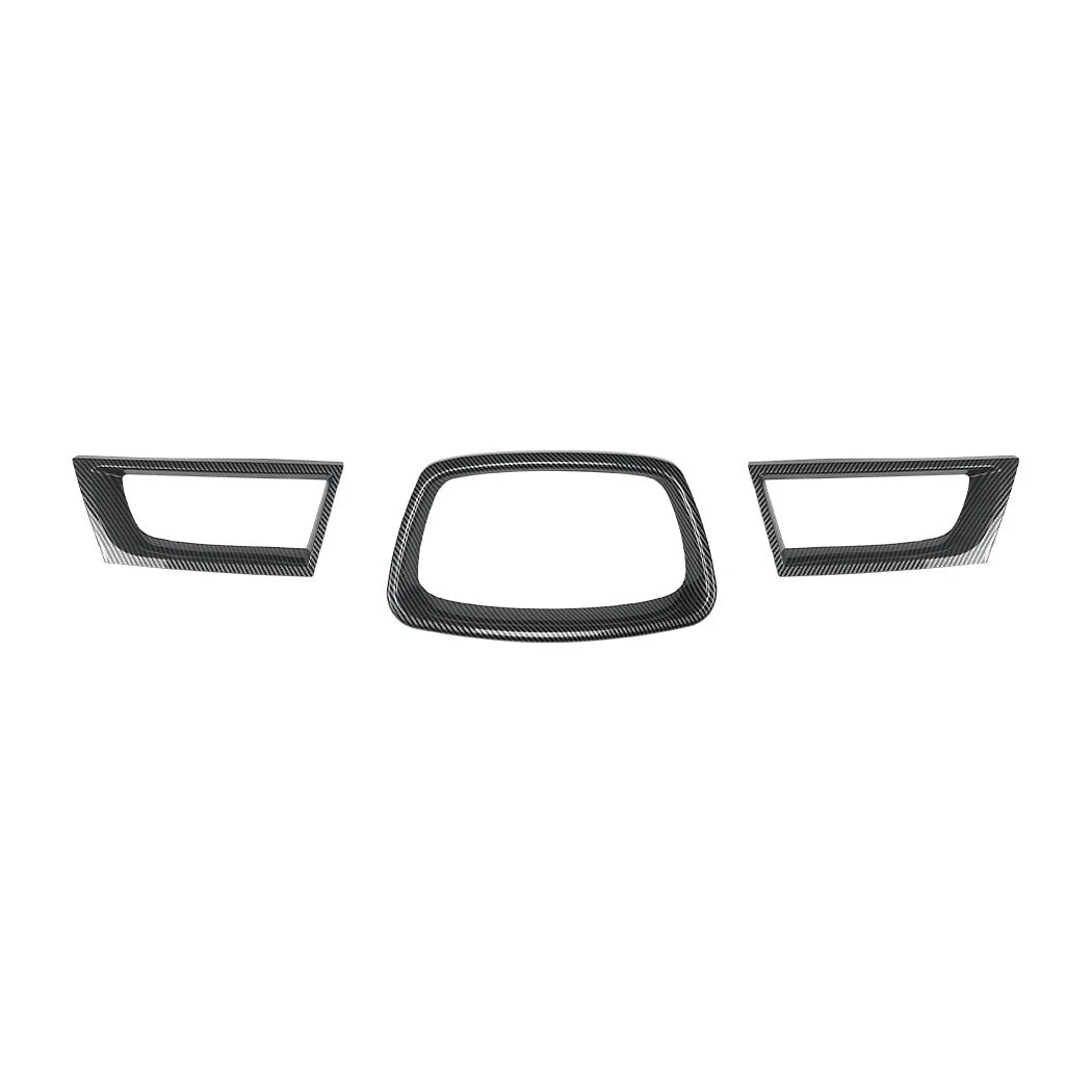 Set of 2 Carbon Look Front Bumper Grilles for Subaru Impreza WRX STI (2006–2007)