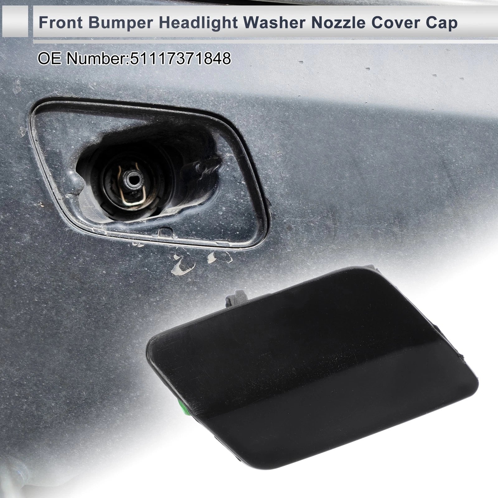 Front Right Headlight Washer Nozzle Cover Cap for BMW 335i GT (2013–2019)