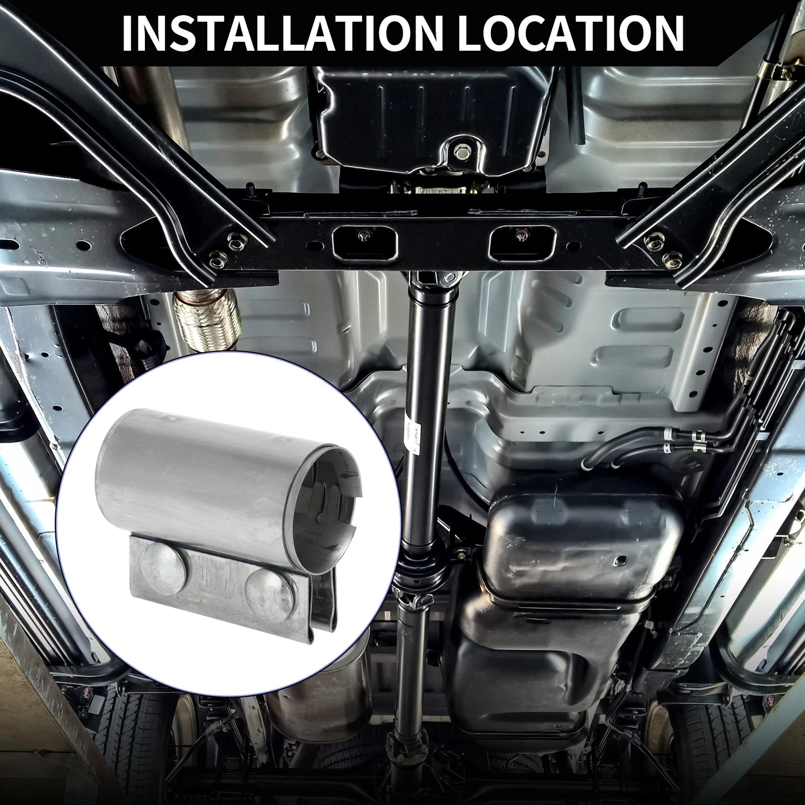 Exhaust Pipe Clamp for Car (1.65" 87mm)