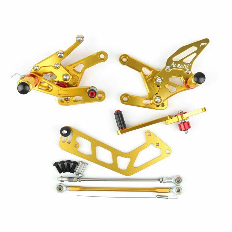 Aluminum Rearsets Footpegs Pedals for Yamaha MT-10 FZ10 (2017–2019) Gold T9