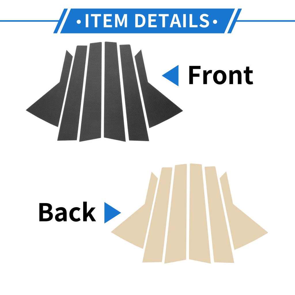 6 Pcs Door Pillar Window Trim Replacement for Hyundai Tucson IX35 (2010–2015)