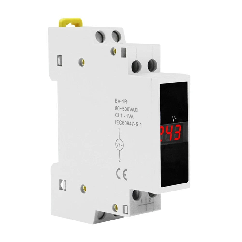 Real Time Voltage Display Din Rail Modular Voltmeter AC80500V for AC805 (1VA)