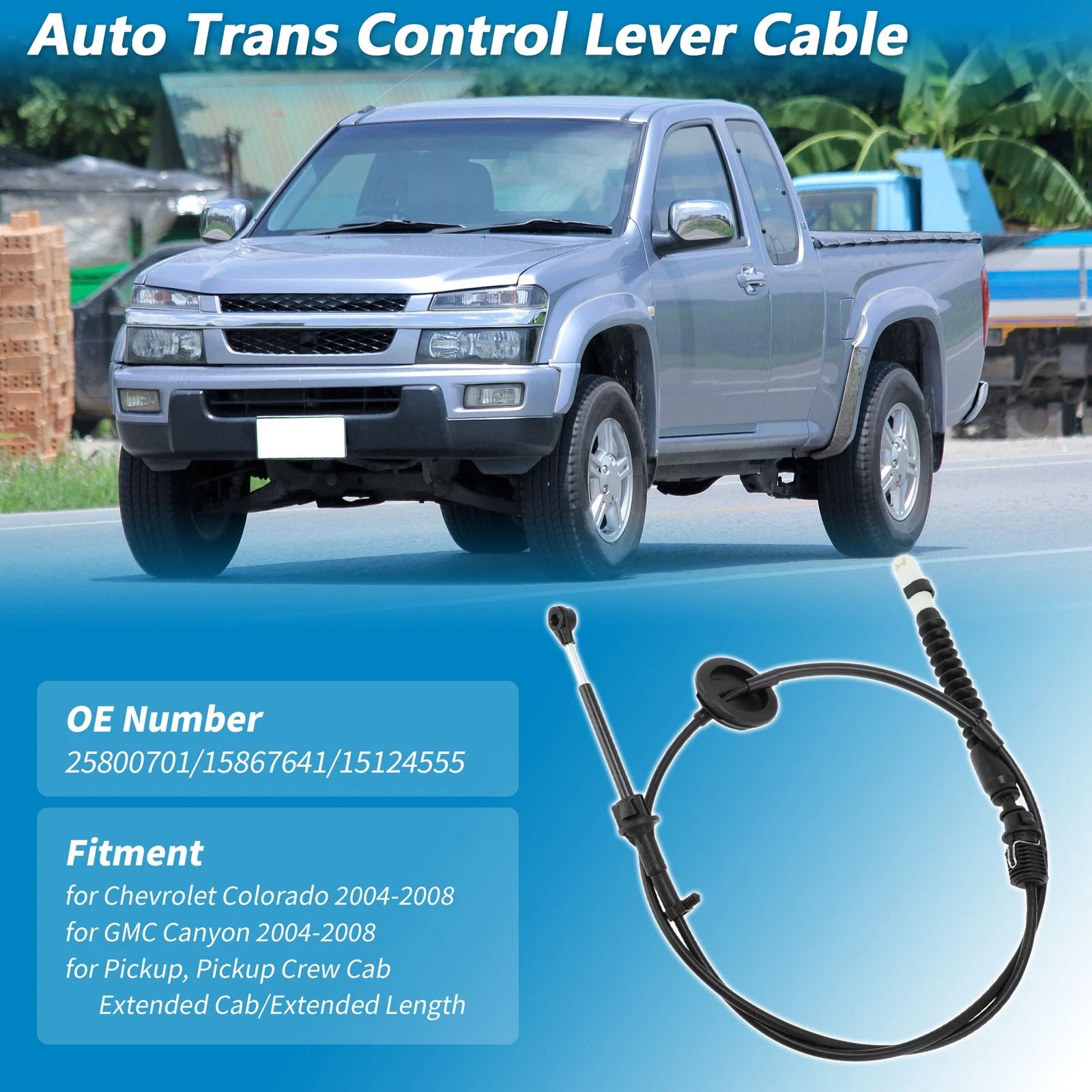 Auto Trans Gear Shifter Cable Replacement for Chevrolet Colorado (2015–2022)