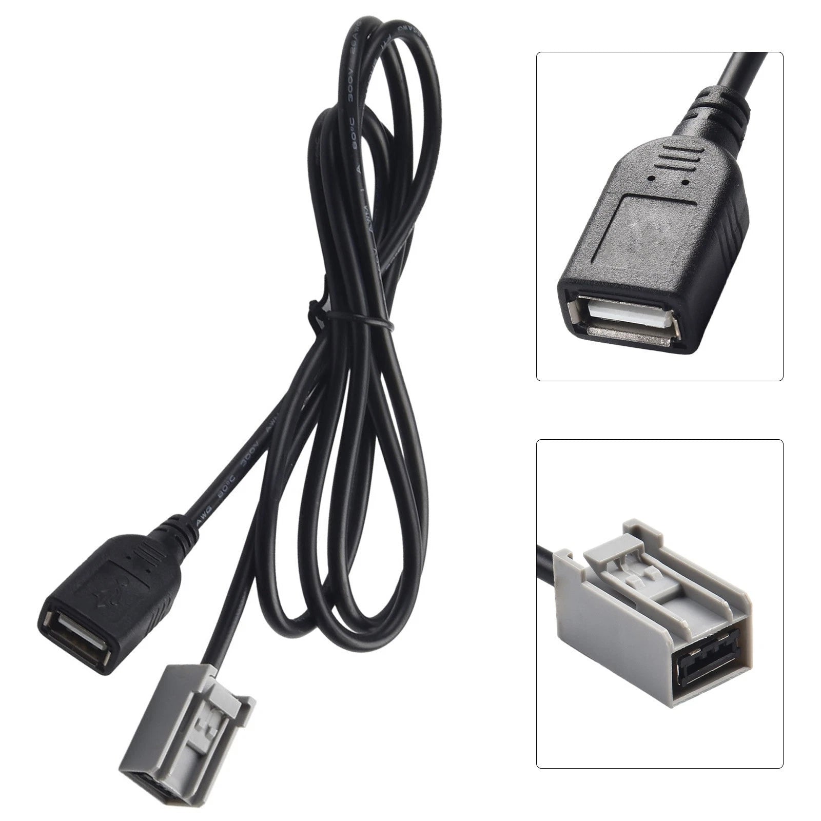 AUX Adapter Cable for Various Devices (Black)