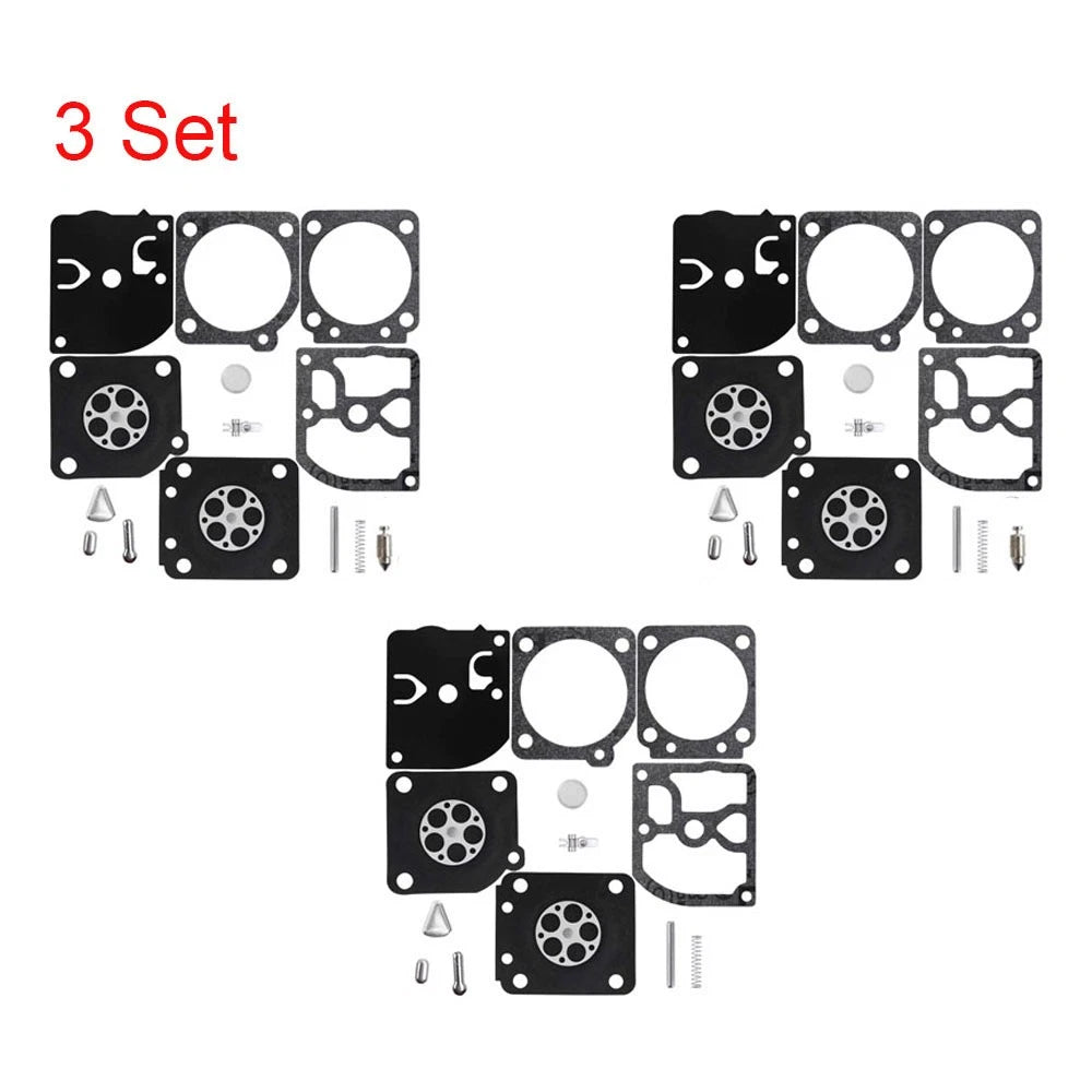 Set of 3 Carburetor Repair Kits for Zama RB-69, Stihl 020, MS191, MS192T