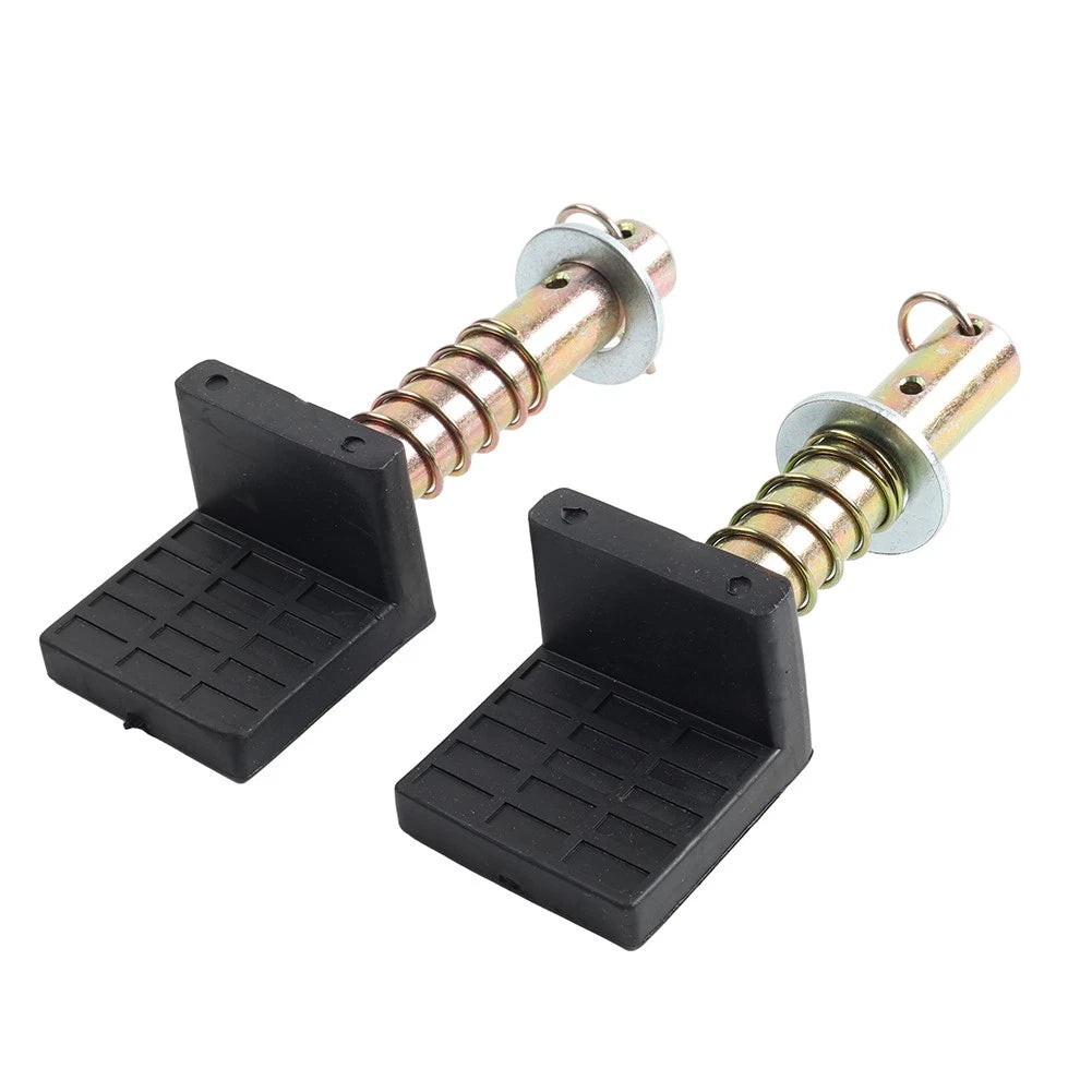 Pair 17.8mm Galvanized Iron Motorcycle Rear Wheel Paddock Stand L-Adapter