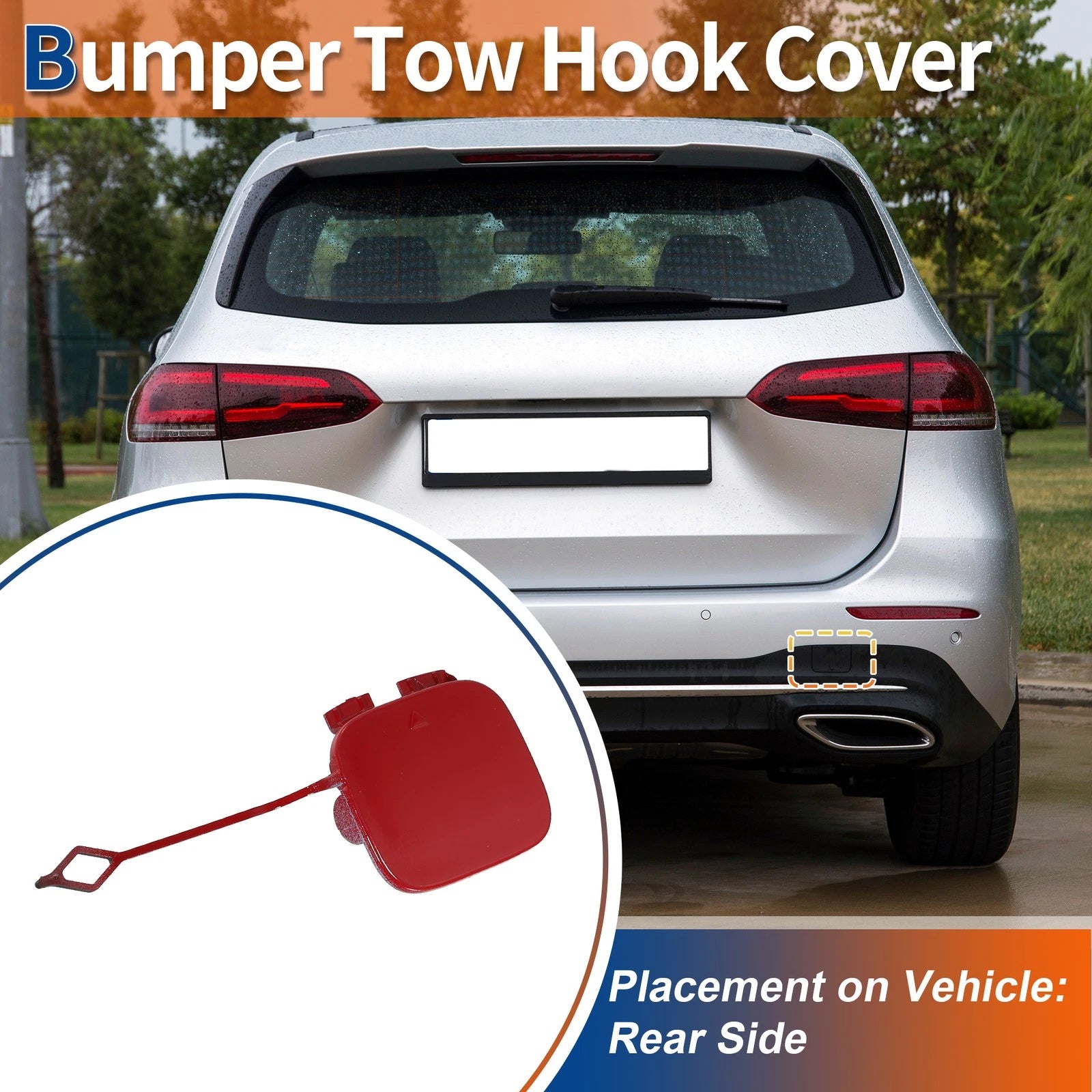 Rear Tow Hook Cover Replacement for Mercedes-Benz B-Class W246 (2012–2018)
