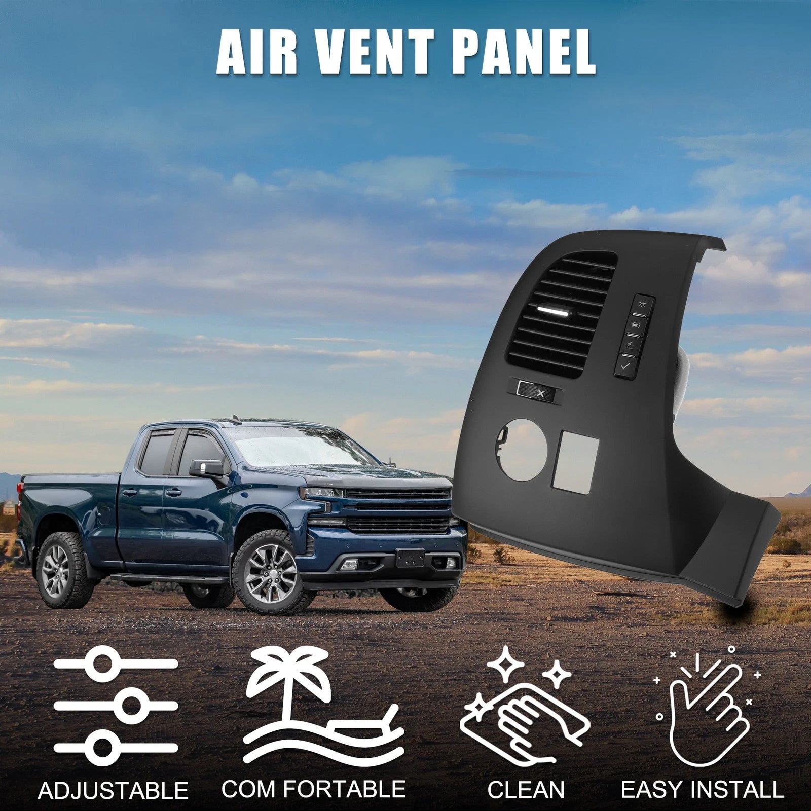Air Vent Grille Panel AC for Chevrolet Silverado 1500 (2007–2014)