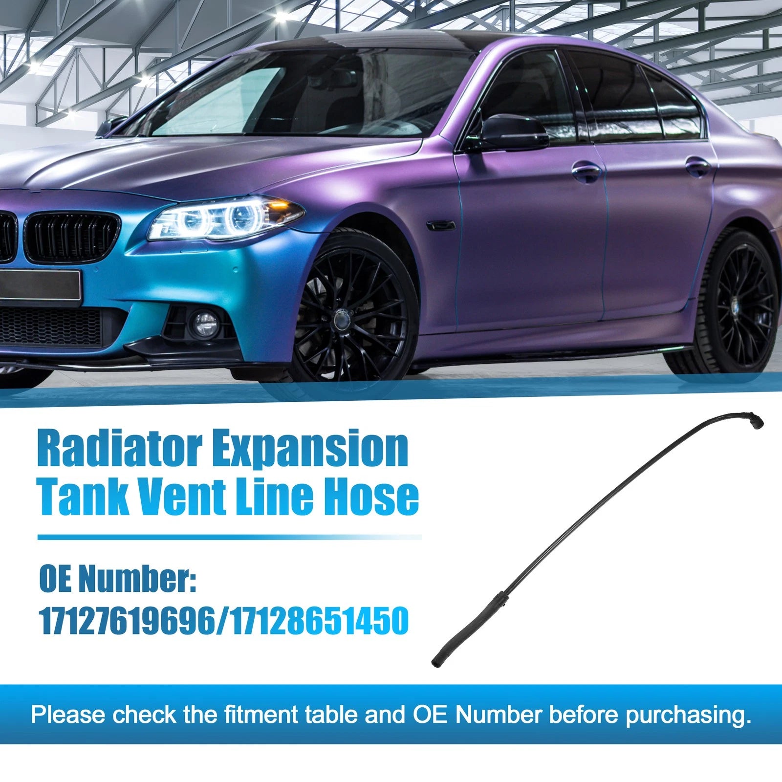 Radiator Expansion Tank Vent Line Hose Replacement for BMW 528i (2008–2010)