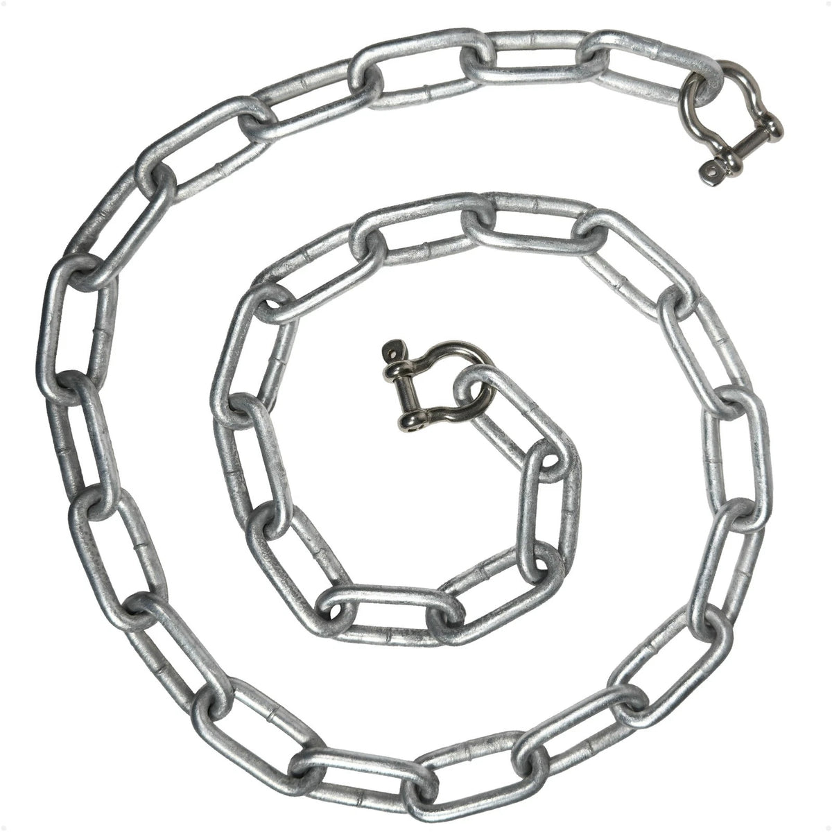 Boat Anchor Lead Chain 1/4" x 10' for Marine Use (Galvanized Steel)