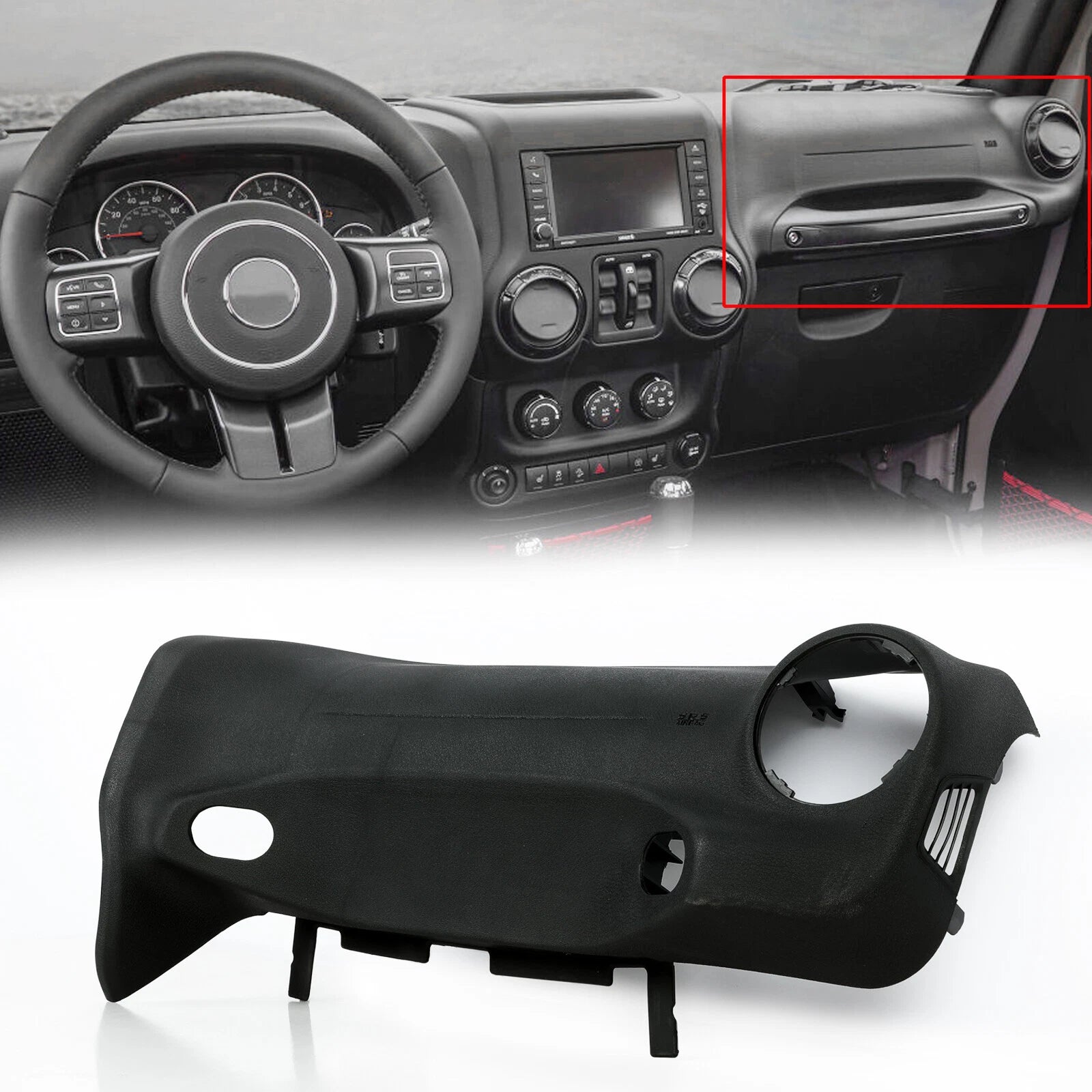 Dash Cover Trim Panel for Jeep Wrangler JK (2015–2018)