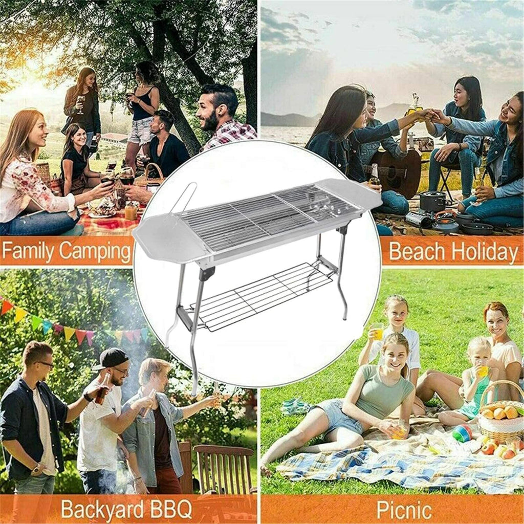 Compact Charcoal BBQ Grill for Outdoor Camping