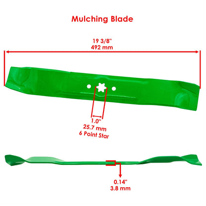 Deck Mulching Blade 6 Point Star 38 in for MTD Troy Bilt Cub Cadet (2016–2019)