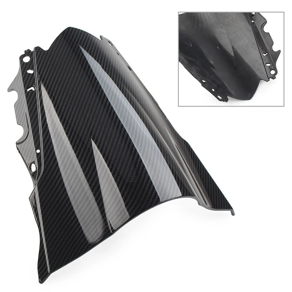 Black Carbon Fiber ABS Windshield Shield for Yamaha YZF-R25 R3 (2014–2018)