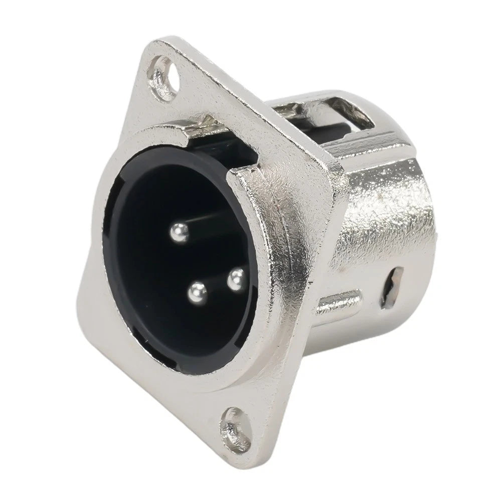 3Pin XLR Socket Male Female Panel Mount Connector for Microphones
