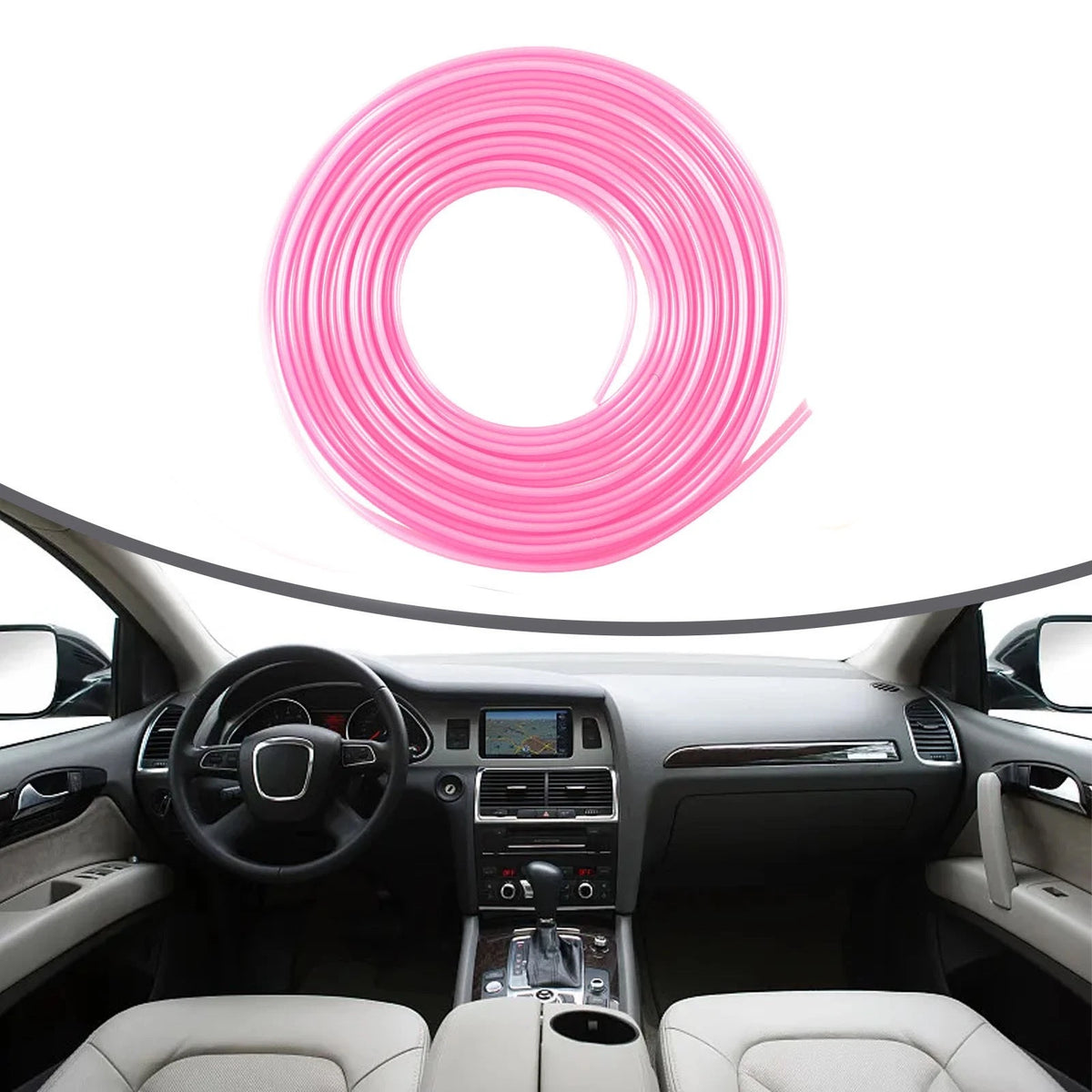5 Meter Pink Edge Gap Line Trim for Car Interior Door Panels