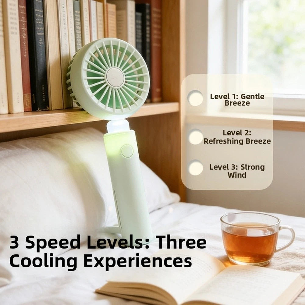 Handheld Fan for USB Rechargeable Quiet Operation (3 Velocity Modes)