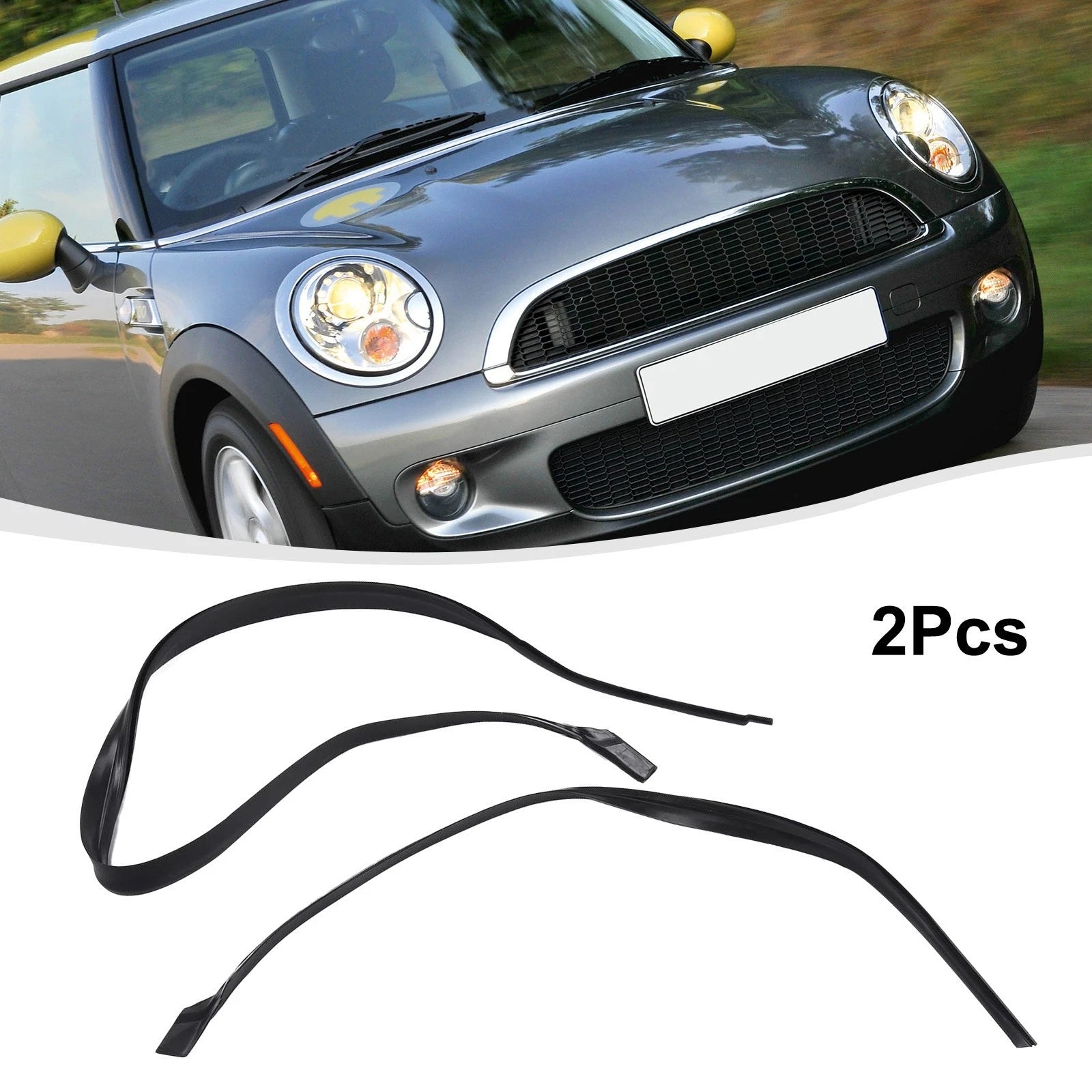 Front Pair Windshield Wiper Cowl Seal for MINI R55-R57 (LHD)