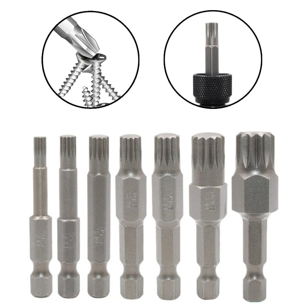 12 Point Screwdriver Bit M12 Magnetic 50mm Length