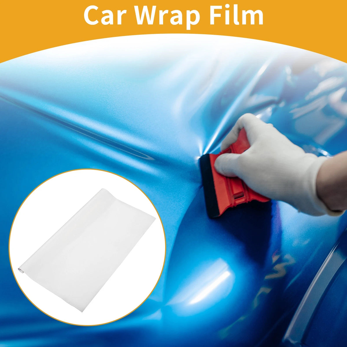 Matte White Protective Car Wrap Film 152x90cm 5.5mil for Universal (Universal)