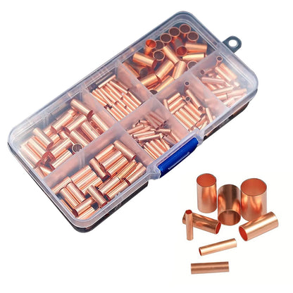 250Pcs Non Insulated Wire Ferrules Kit Red Copper Crimp Connectors