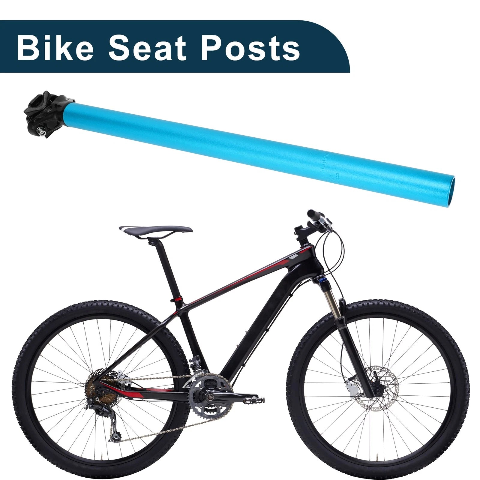 Seat Post 30.4x500mm Adjustable Angle Replacement for Bike (2000–2024)