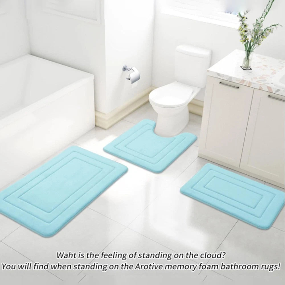 Memory Foam Bath Mat 24x16 Non Slip Absorbent for Bathtub Area