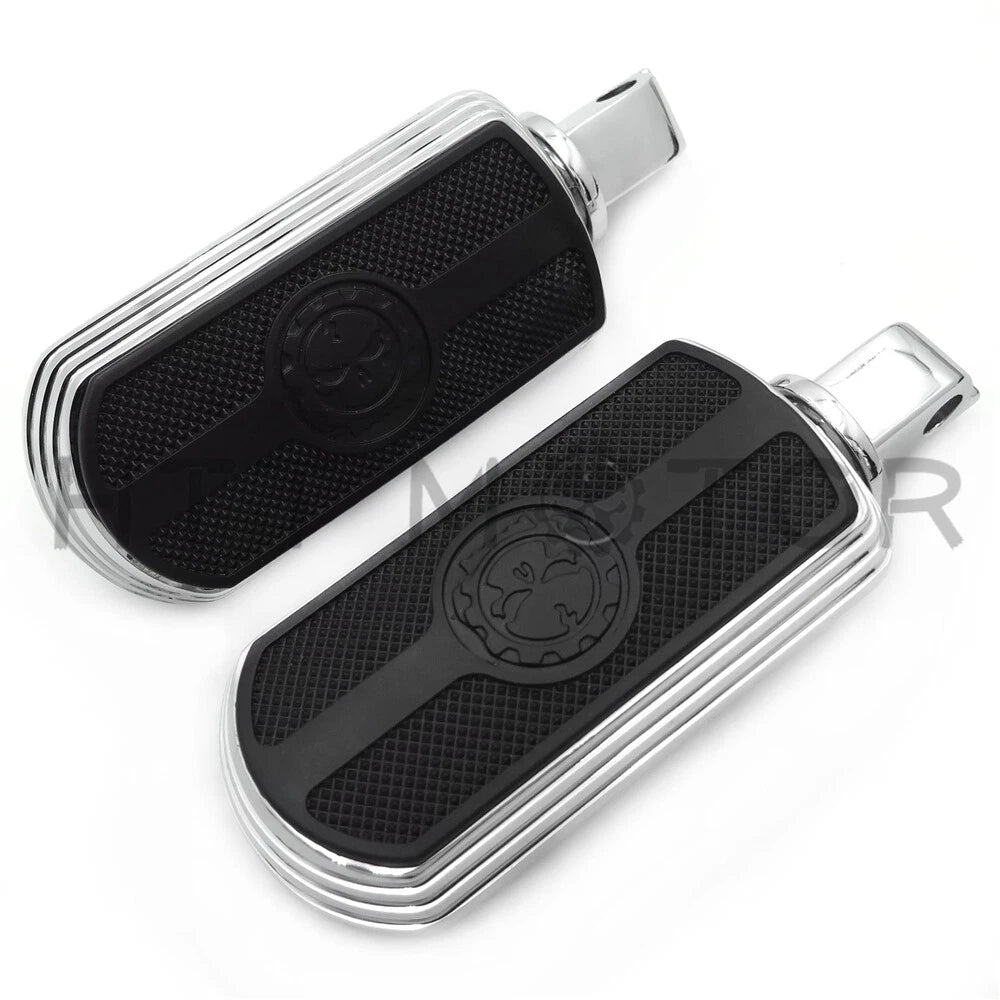 Chrome Skull Rubber Footpeg for Victory Cross Roads (2010–2017)