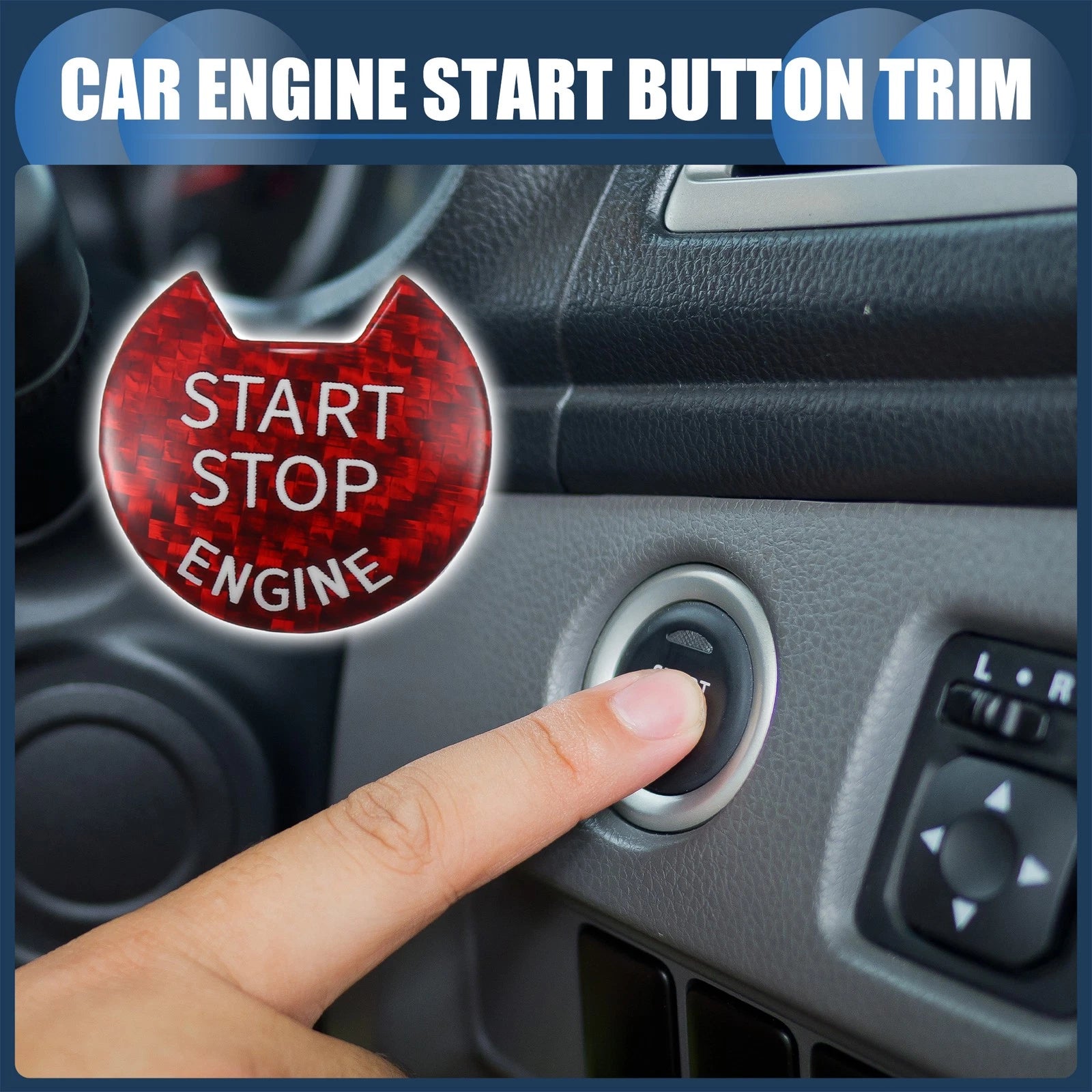 Engine Start Stop Button Cover for Nissan (Red)