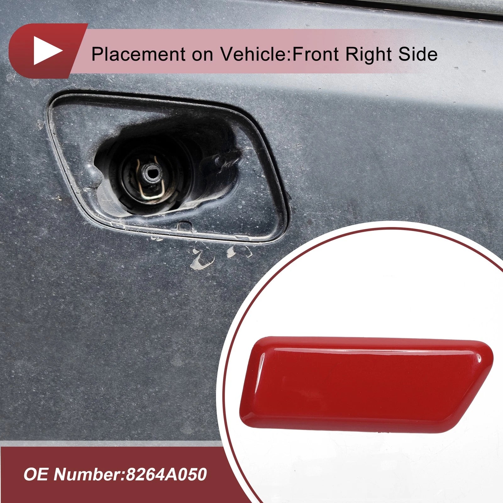 Windshield Washer Nozzle Cover Front Right for Mitsubishi Outlander (2006–2018)