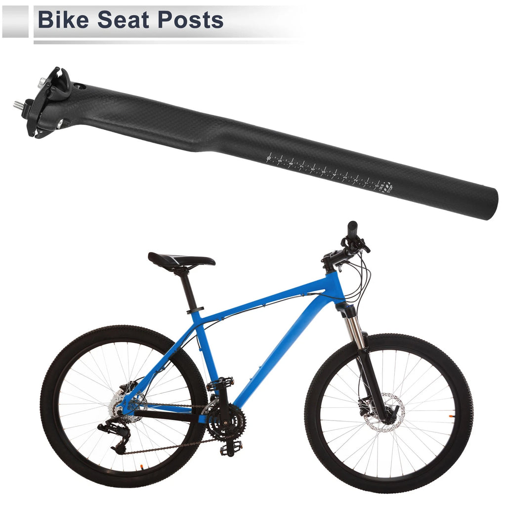 Seat Post 30.8x400mm Replacement for Bike Bicycle Saddle Tube Matte Black