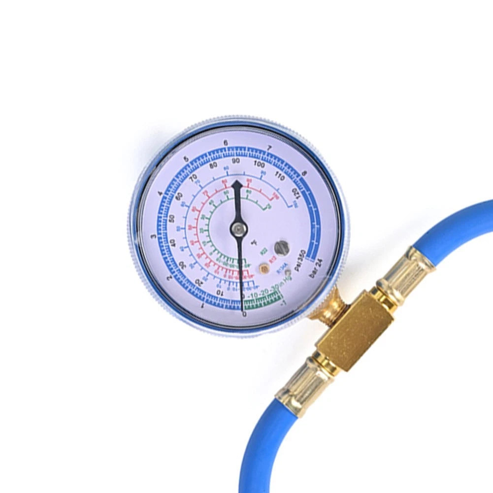 AC Repair Hose with Dual-Range Pressure Gauge for R134A